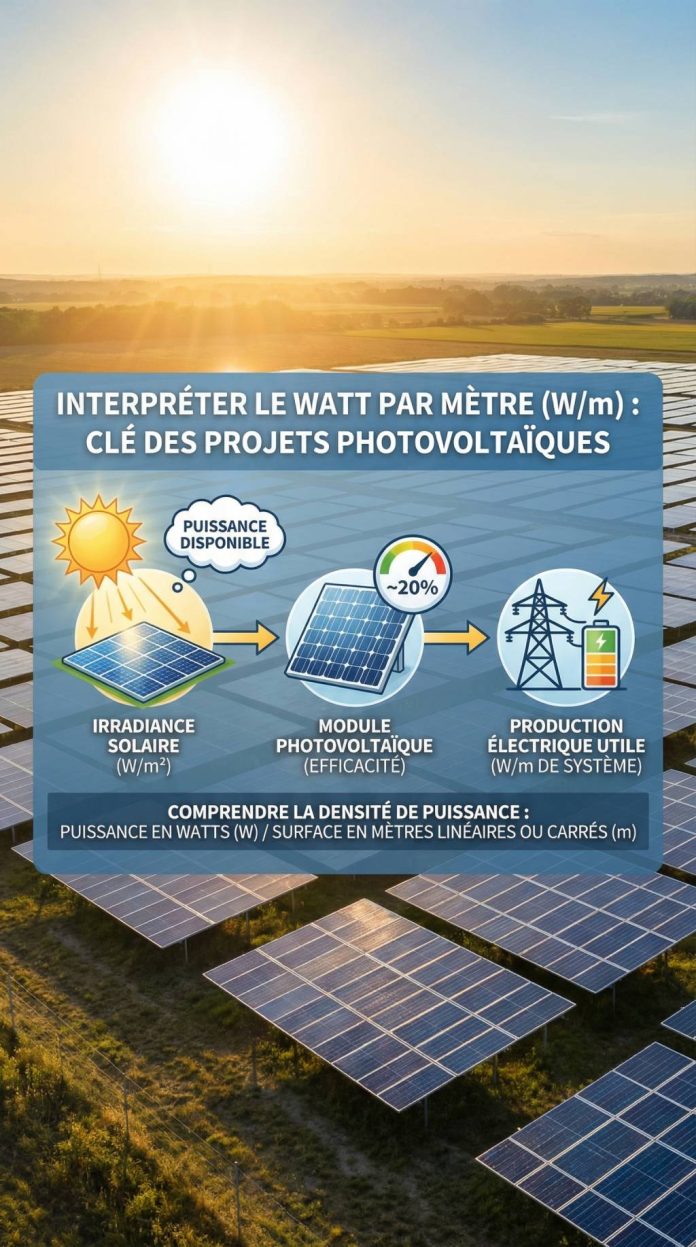 Watt/m comment interpréter cette unité pour un projet photovoltaïque Watt/m comment interpréter cette unité pour un projet photovoltaïque